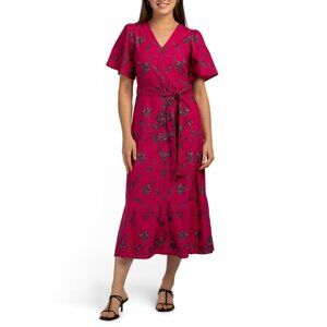 BEYOND BY VERA Pink Multi Margo Printed Dress
